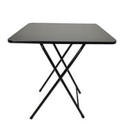 Frogued Foldable Table, Dinner Table for 2-4 Persons, Square Desktop, X-shaped Desk Leg Support, End Table for Home Office Study Computer Desk Home Improvement